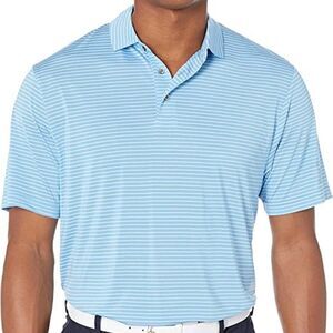 PGA TOUR Men's Single Feeder Striped Polo Shirt